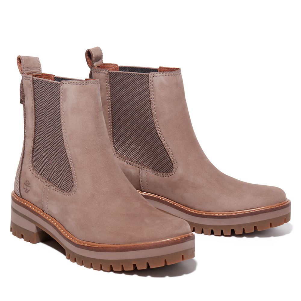 Timberland Chelsea Μποτακια Γυναικεια Γκρι - Courmayeur Valley - Greece 5026847-OT